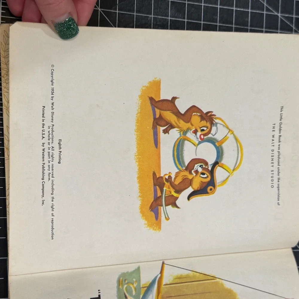 Walt Disney‎ Donald Duck's Toy Sailboat Little Golden Book 1954 8th Print D40